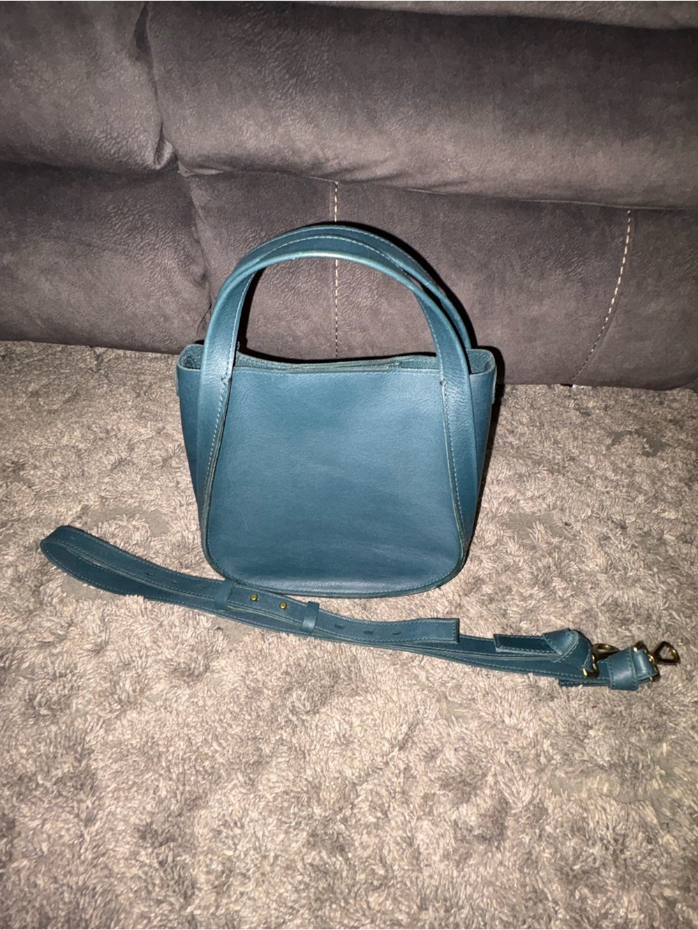 The Sydney Shoulder Bag Dark Teal Leather Classic Hobo - Picture 4 of 9